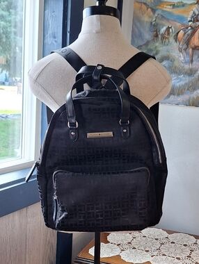 Tommy Hilfiger Monogrammed Jacquard Backpack, RN#77806, NWOT